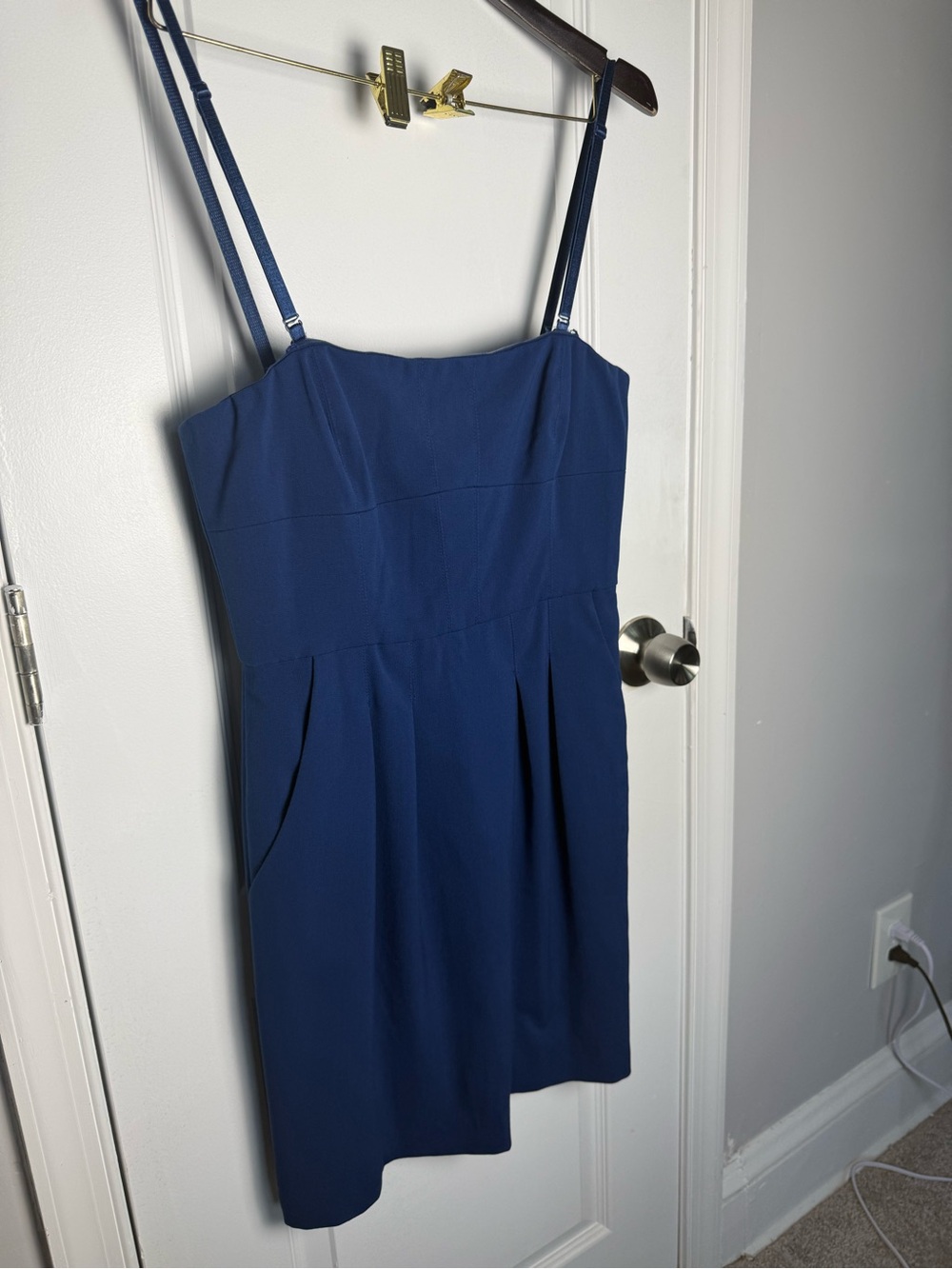 BCBGMaxAzria Navy Blue Spaghetti Strap Mini Dress